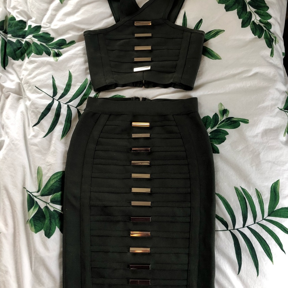 Two piece bandage dress